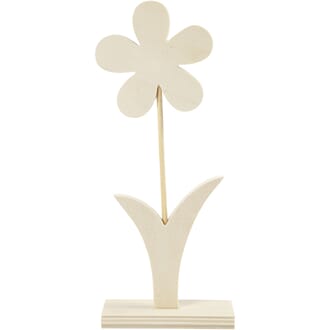 Tredekor - Blomst, H: 23 cm, B: 9,5 cm, 1 stk
