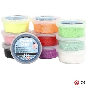 Foam Clay®, Ass. farger, Basic, 10x40g