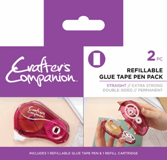 Crafter's Comp - Glue Tape Pen & Refill Pack Straight