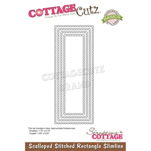 CottageCutz - Scalloped Stitched Rectangle Dies