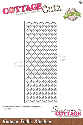 CottageCutz - Vintage Trellis Slimline Dies