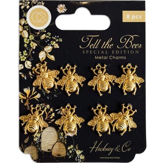 Craft Consortium - Tell the Bees Metal Charms Gold Bees