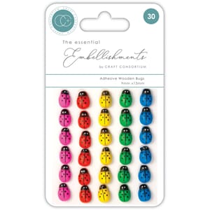 Craft Consortium - Adhesive Wooden Bugs