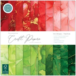 Craft Consortium - Festive 12x12 Inch Ink Drop Paper Pad