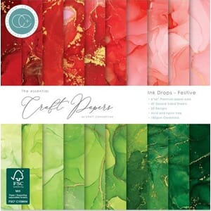 Craft Consortium - Festive 6x6 Inch Ink Drop Paper Pad