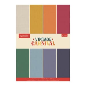 Crafter's Companion - Vintage Carnival A4 Luxury Linen Cards