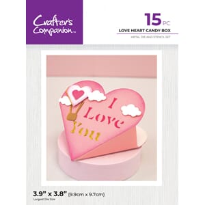 Crafters Companion Love Heart Candy Box Metal Die & Stencil