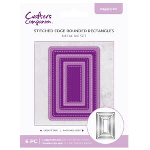 Crafters Companion - Stitched Edge Metal Die Rounded Rectang