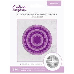 Crafters Companion - Stitched Edge Metal Die Scalloped Circl