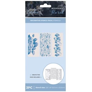 Crafter's Companion - Midnight Floral Decorative Stencils