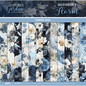 Crafter's Companion - Midnight Floral 12x12 Inch Paper Pad