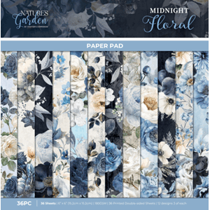 Crafter's Companion - Midnight Floral 6x6 Inch Paper Pad