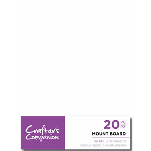 Crafters Companion: Mount Board White, 20stk
