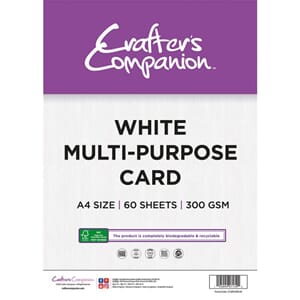 Crafters Companion: White Multi-Purpose, A4, 300 gr, 60stk