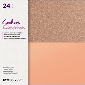 Crafters Companion - Regal Rose Gold Paper Pad, 12x12, 24/Pk