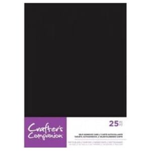 Crafters Companion: Self-Adhesive Card Matte Black, A5,25stk