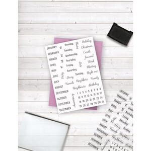 Crafters Companion: Months, Days & Occasions Clear Stamps