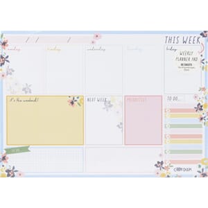 Carpe Diem - Ditsy Floral Weekly Planner Pad A4 60/Pkg