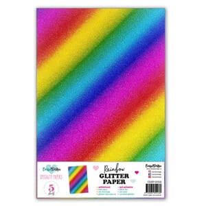 CarlijnDesign - Selvklebende regnbue kartong, str A4