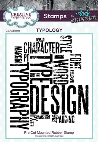 Creative Expressions - Typology A6 Rubber Stamp