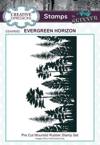 Creative Expressions: Evergreen Horizon A6 Rubber Stamp