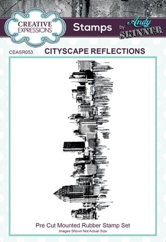 Creative Expressions: Cityscape Reflections A6 Rubber Stamp