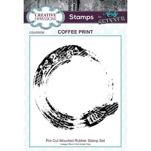 Creative Expressions: Coffee Print A6 Rubber Stamp