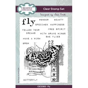 Creative Expressions - Fly Sam Poole Clear Stamps