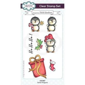 Creative Expressions - Santa Penguins Clear Stamp