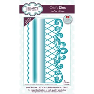 Creative Expressions - Jewelled Scalloped Border Die