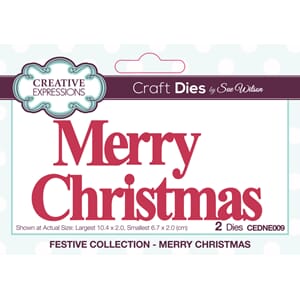 Creative Expressions: Merry Christmas Dies By Sue Wilson