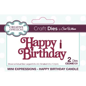 Creative Expressions - Happy Birthday Candle Dies