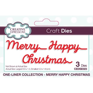 Creative Expressions: Merry Happy Christmas Dies