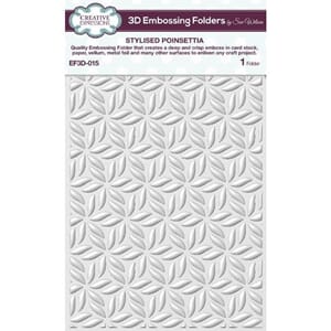 Creative Express. Stylised Poinsettia 3D Embossing Folder