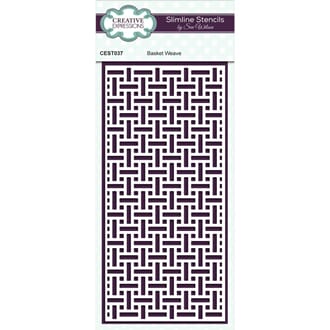 Creative Expressions - Slimline Basket Weave Stencil