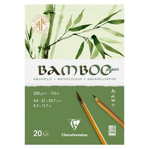 Bamboo Aquarelle Akvarellblokk, A4, 20ark 250gram