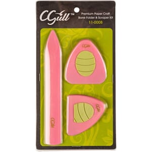 CGull - Pink Bone Folder and 2 Scrapers Kit