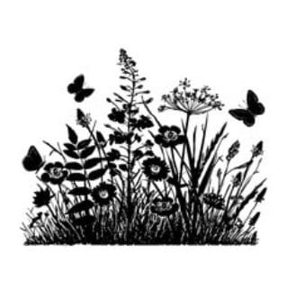 Crafty Individuals - Wild Flowers and Butterflies Unm. Stamp