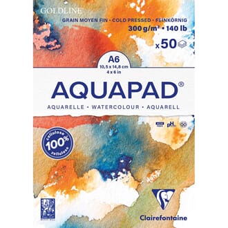 GOLDLINE AQUAPAD - Akvarellblokk, str A6
