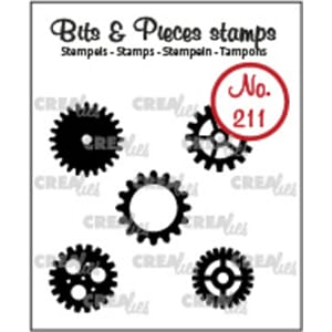 Crealies - Small Gears Bits & Pieces Stamps No. 211
