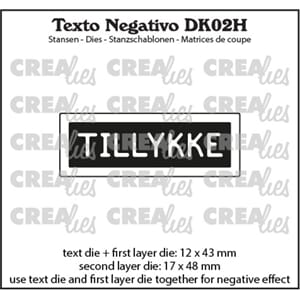 Crealies - Tillykke Texto Negativo Dies