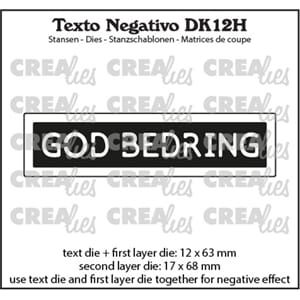 Crealies - God Bedring Texto Negativo Dies