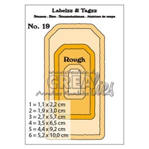 Crealies: Rough edges Labelzz & Tagzz no.19, 7/Pkg