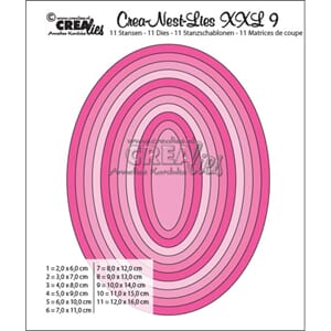 Crealies - Crea-Nest-Lies XXL No. 9 Smooth Ovals Dies