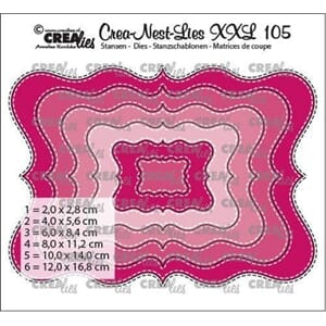 Crealies - Double stitch frame no. 105