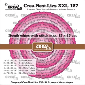 Crealies - Circles with Rough Edges Crea-Nest-Lies XXL Dies
