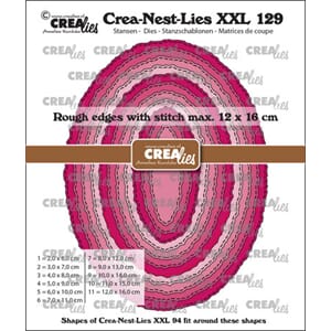 Crealies - Ovals with Rough Edges Crea-Nest-Lies XXL Dies