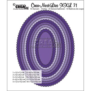 Crealies - Ovals with Open Scallop Crea-Nest-Lies XXL Dies
