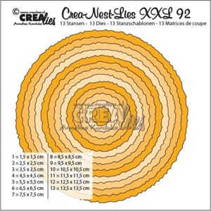 Crealies - Circles with Rough Edges Crea-Nest-Lies XXL Dies