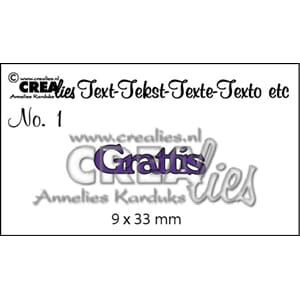 Crealies - Grattis Text Dies English No. 01
